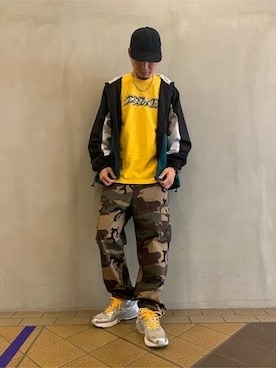 「WEGO（ウィゴー）のアイテム（ナイロンジャケット）」を使った、WEGOさん（メンズ・176cm）の秋コーディネート