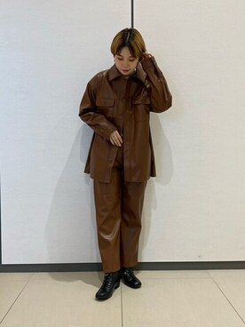 「セットアップスタイル」｜「アイテム（ミリタリージャケット）」を使った、WEGOさん（レディース・160cm）の秋コーディネート