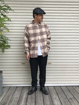 「WEGO（ウィゴー）のアイテム（ハンチング/ベレー帽）」を使った、WEGOさん（メンズ・170cm）の秋コーディネート