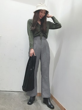 「WC（ダブル シー）のアイテム（ニット/セーター）」を使った、WEGOさん（レディース・161cm）の秋コーディネート