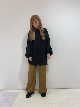 「WEGO（ウィゴー）のアイテム（シャツワンピース）」を使った、WEGOさん（レディース・152cm）の秋コーディネート