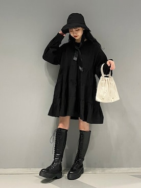 「WC（ダブル シー）のアイテム（帽子）」を使った、WEGOさん（レディース・154cm）の秋コーディネート