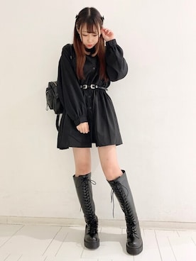 「WEGO（ウィゴー）のアイテム（チュニック）」を使った、WEGOさん（レディース・153cm）の秋コーディネート