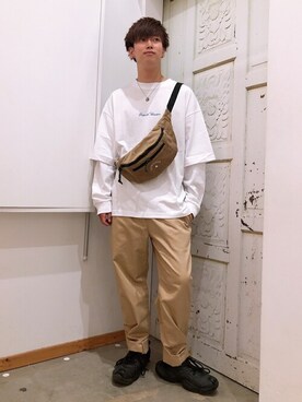 「CONVERSE（コンバース）のアイテム（バッグ）」を使った、WEGOさん（メンズ・171cm）の秋コーディネート