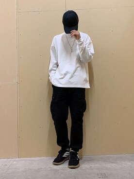 「WEGO（ウィゴー）のWEGO/カーゴジョガーパンツ（カーゴパンツ）」を使った、WEGOさん（メンズ・180cm）の秋コーディネート