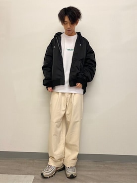 「ミニショルダー」｜「アイテム（ブルゾン）」を使った、WEGOさん（レディース・172cm）の秋コーディネート