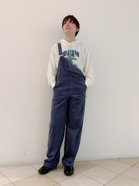 「WEGO（ウィゴー）のアイテム（サロペット/オーバーオール）」を使った、WEGOさん（メンズ・170cm）の秋コーディネート