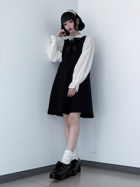 「ヘアアクセ」｜「アイテム（ワンピース/ドレス）」を使った、WEGOさん（レディース・155cm）の秋コーディネート