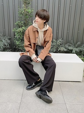「WEGO（ウィゴー）のアイテム（ミリタリージャケット）」を使った、WEGOさん（メンズ・172cm）の秋コーディネート