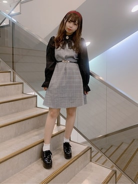 「ヘアアクセ」｜「アイテム（ワンピース/ドレス）」を使った、WEGOさん（レディース・152cm）の秋コーディネート