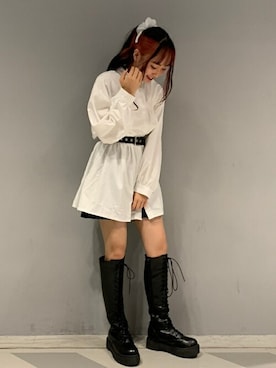 「WEGO（ウィゴー）のアイテム（チュニック）」を使った、WEGOさん（レディース・152cm）の秋コーディネート