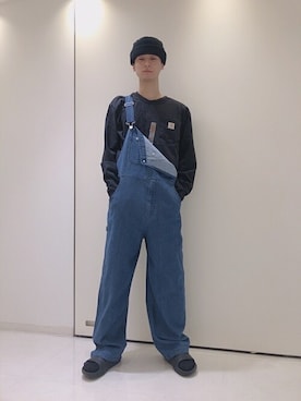 「WEGO（ウィゴー）のアイテム（サロペット/オーバーオール）」を使った、WEGOさん（メンズ・172cm）の秋コーディネート