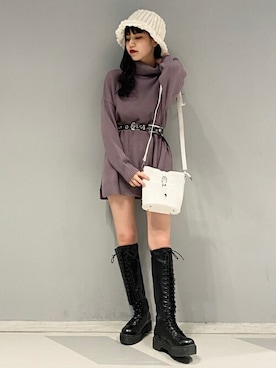 「WC（ダブル シー）のアイテム（帽子）」を使った、WEGOさん（レディース・154cm）の秋コーディネート