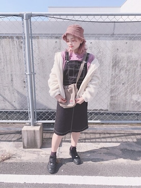 「WEGO（ウィゴー）のアイテム（ジャンパースカート）」を使った、WEGOさん（レディース・162cm）の秋コーディネート