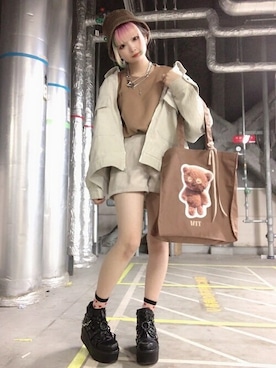 「MINIONS（ミニオンズ）のアイテム」を使った、WEGOさん（レディース・153cm）の秋コーディネート