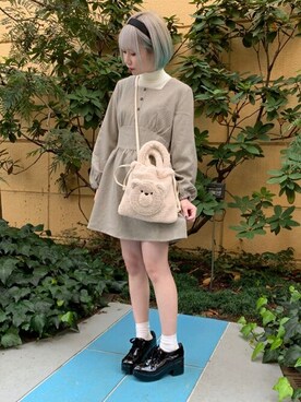 「WEGO（ウィゴー）のWEGO/ワイドカチューシャ（カチューシャ）」を使った、WEGOさん（レディース・151cm）の秋コーディネート