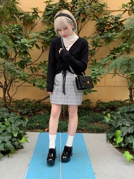 「WEGO（ウィゴー）のWEGO/ワイドカチューシャ（カチューシャ）」を使った、WEGOさん（レディース・151cm）の秋コーディネート