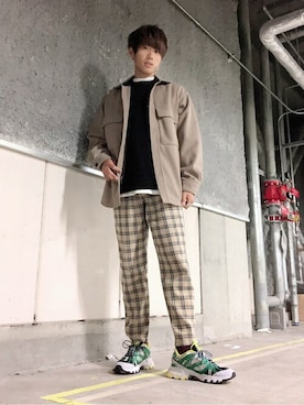 「WEGO（ウィゴー）のアイテム（ミリタリージャケット）」を使った、WEGOさん（メンズ・175cm）の秋コーディネート