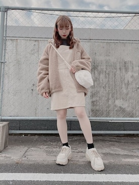 「WEGO（ウィゴー）のアイテム（ジャンパースカート）」を使った、WEGOさん（レディース・150cm）の秋コーディネート