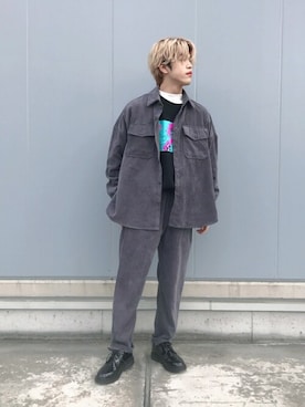 「JOJO（ジョジョ）のアイテム（トップス）」を使った、WEGOさん（メンズ・168cm）の秋コーディネート