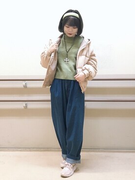 「ヘアアクセ」｜「アイテム（ジャケット/アウター）」を使った、WEGOさん（レディース・152cm）の秋コーディネート