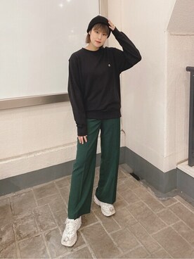 「ニットキャップ」｜「アイテム（スラックス）」を使った、WEGOさん（レディース・163cm）の秋コーディネート