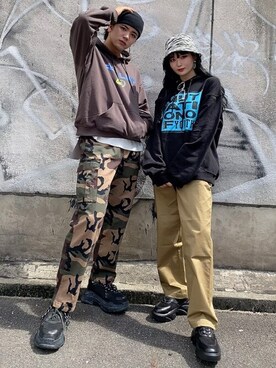 「プチプラミックス」｜「アイテム（ニットキャップ/ビーニー）」を使った、WEGOさん（レディース・173cm）の秋コーディネート