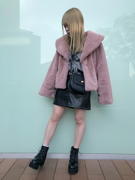 「ミニショルダー」｜「アイテム（その他アウター）」を使った、WEGOさん（レディース・147cm）の秋コーディネート