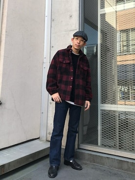 「WEGO（ウィゴー）のアイテム（ハンチング/ベレー帽）」を使った、WEGOさん（メンズ・175cm）の秋コーディネート