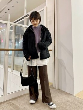 「WEGO（ウィゴー）のアイテム（チュニック）」を使った、WEGOさん（レディース・158cm）の秋コーディネート