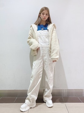 「PUMA」｜「アイテム（サロペット/オーバーオール）」を使った、WEGOさん（レディース・158cm）の秋コーディネート