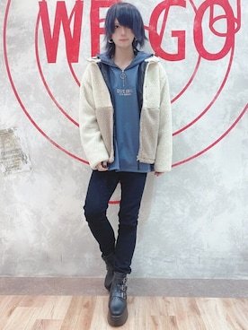 「WEGO（ウィゴー）のアイテム（ブーツ）」を使った、WEGOさん（メンズ・171cm）の秋コーディネート