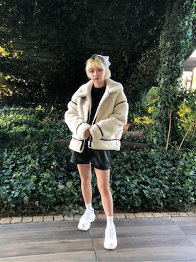 「WEGO（ウィゴー）のアイテム（ジャンパースカート）」を使った、WEGOさん（レディース・154cm）の秋コーディネート