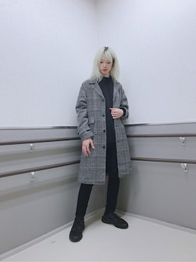 「WEGO（ウィゴー）のアイテム（チェスターコート）」を使った、WEGOさん（メンズ・181cm）の秋コーディネート