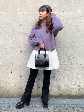 「WEGO（ウィゴー）のアイテム（チュニック）」を使った、WEGOさん（レディース・153cm）の秋コーディネート