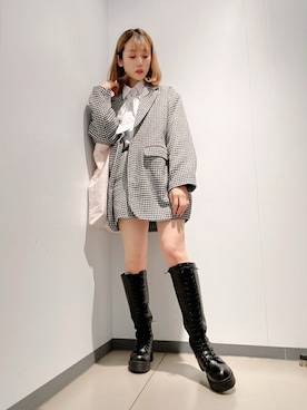 「WC（ダブル シー）のアイテム（ジャケット/アウター）」を使った、WEGOさん（レディース・163cm）の秋コーディネート