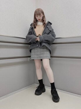 「アイテム（付け襟）」を使った、WEGOさん（レディース・150cm）の秋コーディネート