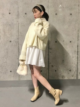 「WEGO（ウィゴー）のアイテム（チュニック）」を使った、WEGOさん（レディース・154cm）の秋コーディネート