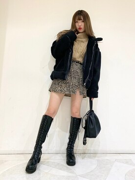 「WC（ダブル シー）のアイテム（ブルゾン）」を使った、WEGOさん（レディース・161cm）の冬コーディネート