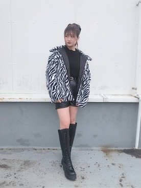 「WC（ダブル シー）のアイテム（ブルゾン）」を使った、WEGOさん（レディース・160cm）の冬コーディネート