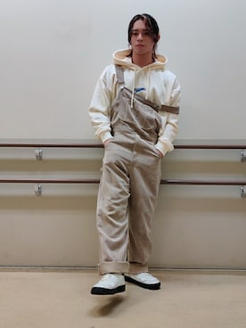 「WEGO（ウィゴー）のアイテム（サロペット/オーバーオール）」を使った、WEGOさん（メンズ・168cm）の冬コーディネート