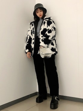 「WC（ダブル シー）のアイテム（ブルゾン）」を使った、WEGOさん（レディース・153cm）の冬コーディネート