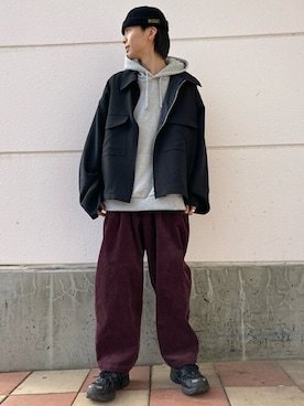 「WEGO（ウィゴー）のアイテム（キャップ）」を使った、WEGOさん（メンズ・170cm）の冬コーディネート