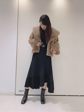 「WEGO（ウィゴー）のアイテム（その他アウター）」を使った、WEGOさん（レディース・158cm）の冬コーディネート