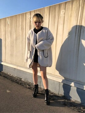 「WEGO（ウィゴー）のアイテム（その他アウター）」を使った、WEGOさん（レディース・154cm）の冬コーディネート