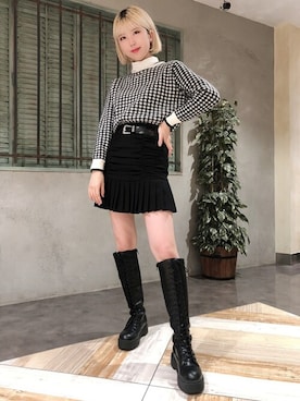「WC（ダブル シー）のアイテム（ニット/セーター）」を使った、WEGOさん（レディース・163cm）の冬コーディネート