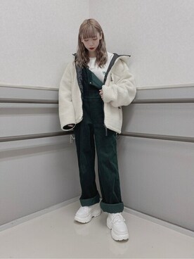 「WEGO（ウィゴー）のアイテム（その他アウター）」を使った、WEGOさん（レディース・150cm）の冬コーディネート