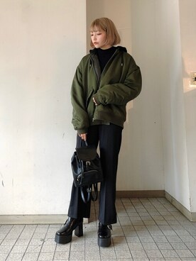 「WEGO（ウィゴー）のアイテム（その他アウター）」を使った、WEGOさん（レディース・164cm）の冬コーディネート