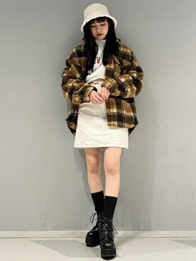 「WC（ダブル シー）のアイテム（スウェット）」を使った、WEGOさん（レディース・154cm）の冬コーディネート