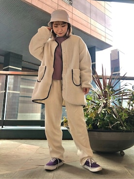 「WEGO（ウィゴー）のアイテム（その他アウター）」を使った、WEGOさん（レディース・154cm）の冬コーディネート